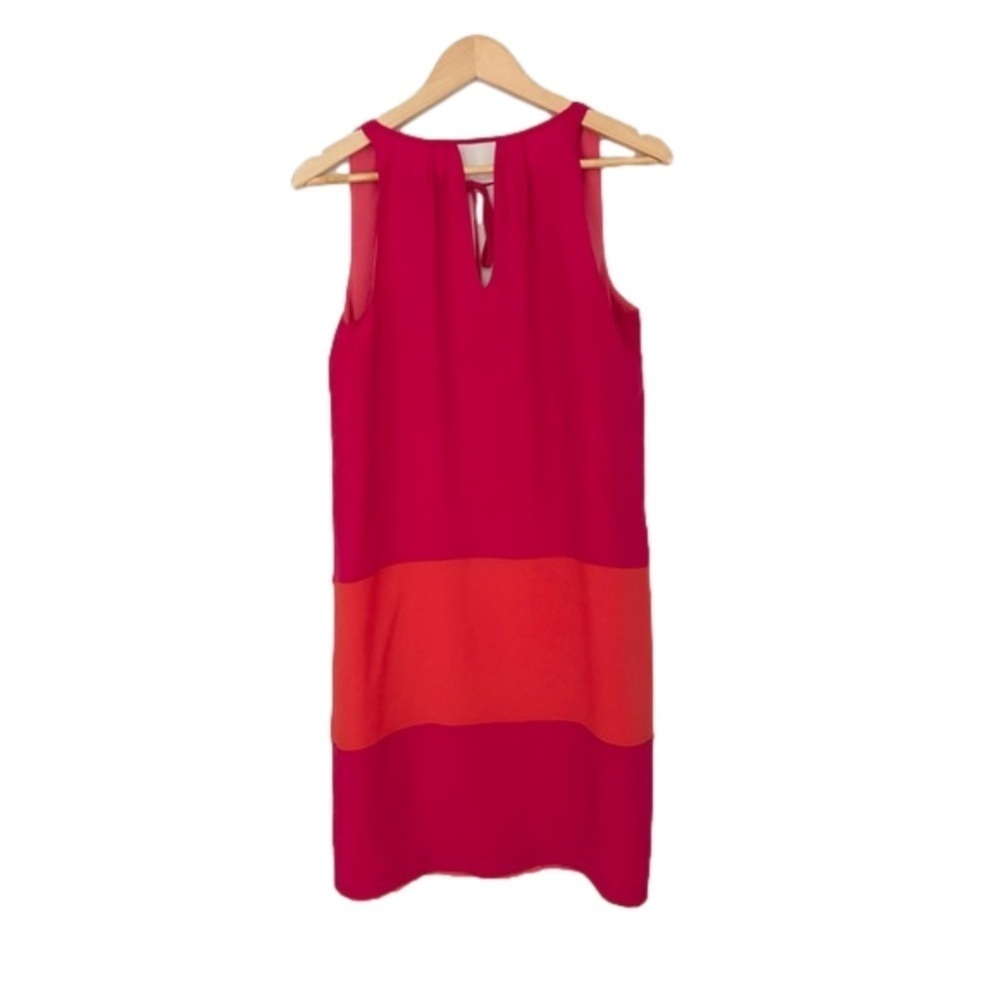 Color block summer dress piękn orange lightweight size medium